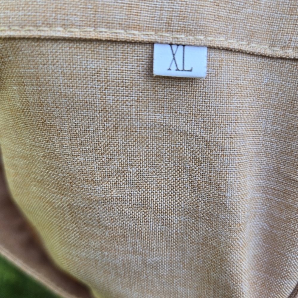 NWT Garamode Mens Tan/ Cream Colored Button Down Shirt Size XL - Picture 5 of 7